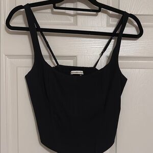 black abercrombie stretchy corset top
